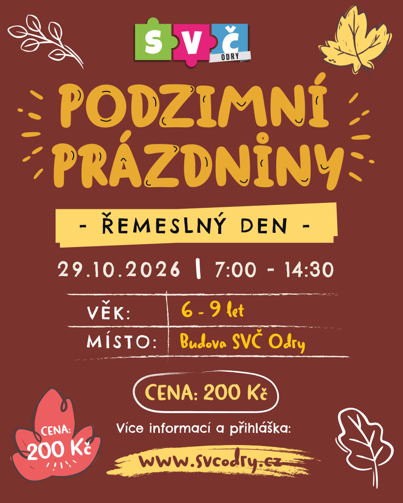 Podzimní prázdniny - řemeslný den